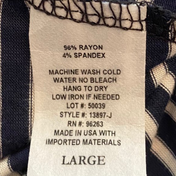 OLIVIA RAE NAVY WHITE STRIPE SHORT SLEEVE DRESS SZ LARGE BRAND NEW NWT - Picture 5 of 5